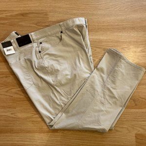 Willis & Walker Men's Khaki Pants Casual Flat Front Chino Bottoms Size 52X30 $98